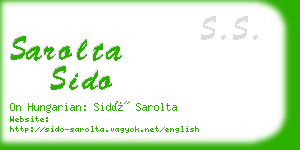 sarolta sido business card